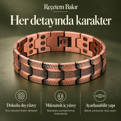 Saf Bakır Bileklik